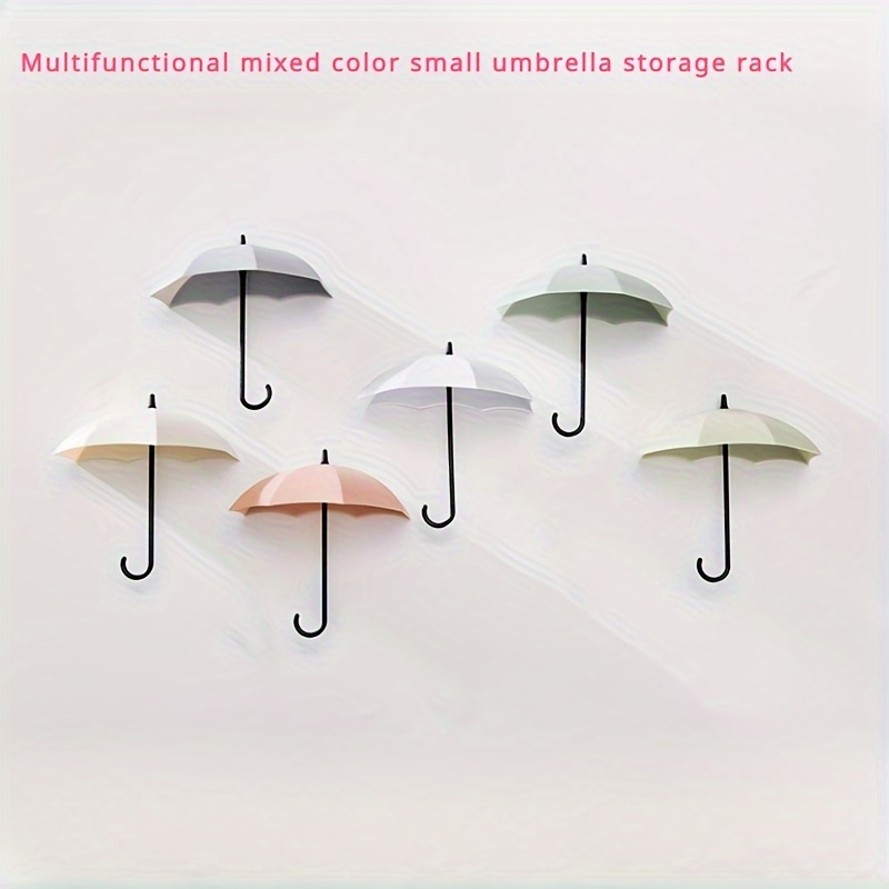 6 Pack Multifunctional Cute Umbrella Hooks, Wall Mount Adhesive Key Rack For Kitchen Bathroom - Plastic Casual Style Utility Hooks With Easy Install, No Nail Needed, White/beige/grey & Pink/blue/green
6 Pack Multifunctional Cute Umbrella Hooks, Wall Mount Adhesive Key Rack For Kitchen Bathroom - Plastic Casual Style Utility Hooks With Easy Install, No Nail Needed, White/beige/grey & Pink/blue/green