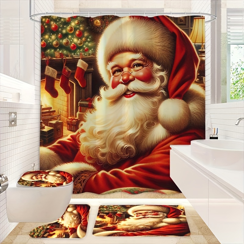 1/4pcs Bathroom Set, Multifunctional Curtain 12 , Non Bathroom Mat, U-shaped Mat, Lid Mat, Bathroom Decoration, Bathroom , Decoration, Christmas
1/4pcs Bathroom Set, Multifunctional Curtain 12 , Non Bathroom Mat, U-shaped Mat, Lid Mat, Bathroom Decoration, Bathroom , Decoration, Christmas