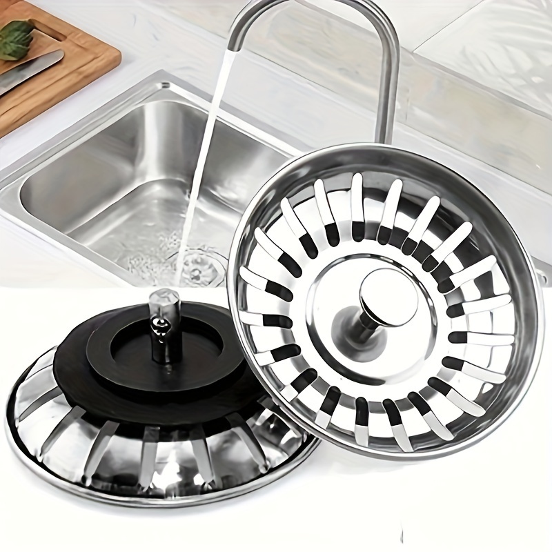 1/2pcs Stainless Steel Kitchen Sink Filter Hole, Bathtub Hair Stopper, Bathroom Sewer Drain Strainer, Basin Sink Waste Filter Plug
1/2pcs Stainless Steel Kitchen Sink Filter Hole, Bathtub Hair Stopper, Bathroom Sewer Drain Strainer, Basin Sink Waste Filter Plug