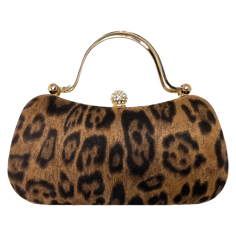 1pc Sexy Leopard Print Evening Clutch For Women, Glittering Polyester Chain Handbag With Closure, Solid Bag With And Polyester Lining
1pc Sexy Leopard Print Evening Clutch For Women, Glittering Polyester Chain Handbag With Closure, Solid Bag With And Polyester Lining