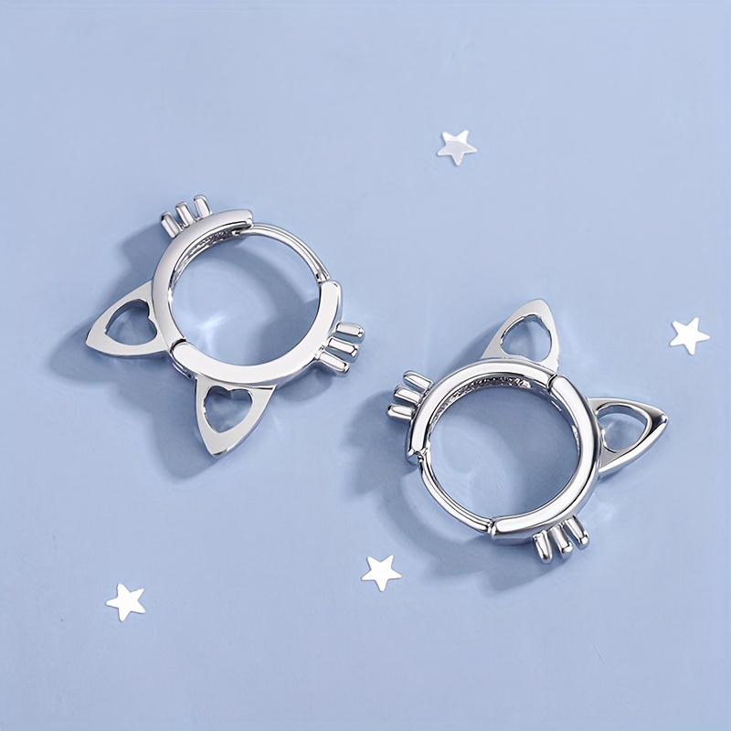 Boucles d'Oreilles Créoles en de Chat - Style Cartoon Mignon, Artisanat en Cuivre pour & les Vacances
Boucles d'Oreilles Créoles en de Chat - Style Cartoon Mignon, Artisanat en Cuivre pour & les Vacances
