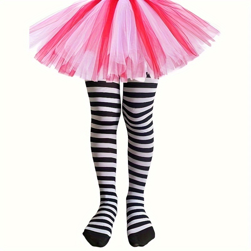 1 Pair Of Girl's Colorful Striped Knitted Pantyhose, Children's Toddlers Base Layer Fashion Leggings Pantyhose For Party Spring And Autumn
1 Pair Of Girl's Colorful Striped Knitted Pantyhose, Children's Toddlers Base Layer Fashion Leggings Pantyhose For Party Spring And Autumn
