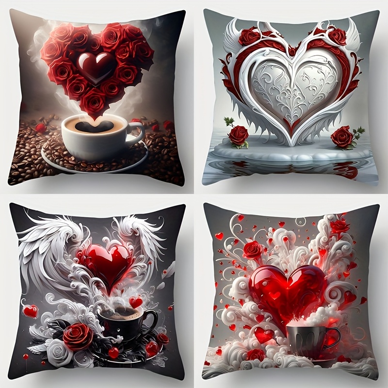 Valentine's Day 4pcs Pillowcase Set - Design, Soft Polyester, Zip Closure, Hand Washable - Sofa & Home Decor, 17.7" X 17.7" (pillow Not Included)
Valentine's Day 4pcs Pillowcase Set - Design, Soft Polyester, Zip Closure, Hand Washable - Sofa & Home Decor, 17.7" X 17.7" (pillow Not Included)
