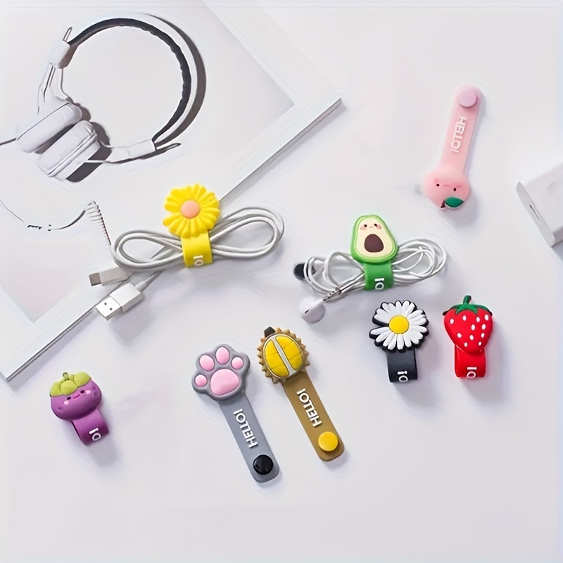 3/6pcs Of Reusable Cable Ties, Cute Cartoon Animal Headphone Cable Ties, Fruit Shaped Headphone Cable Wrappers, Usb Cable With Silicone Cable Tie Clip, Cable Organizer
3/6pcs Of Reusable Cable Ties, Cute Cartoon Animal Headphone Cable Ties, Fruit Shaped Headphone Cable Wrappers, Usb Cable With Silicone Cable Tie Clip, Cable Organizer