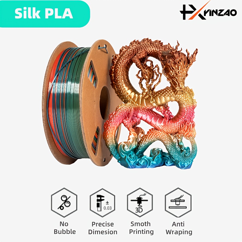 Huaxiayinzao 200g Rainbow Pla Filament, 1.75mm Precision, 3d Printing Material, -free , Anti-warping, Compatible With Fdm 3d Printers
Huaxiayinzao 200g Rainbow Pla Filament, 1.75mm Precision, 3d Printing Material, -free , Anti-warping, Compatible With Fdm 3d Printers