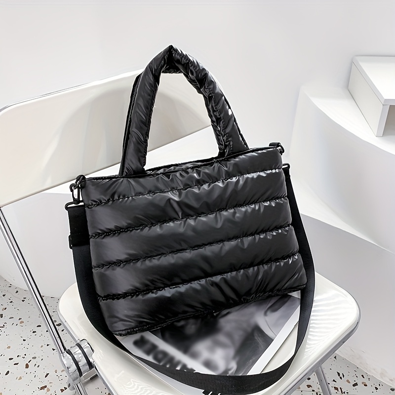 Fashion Puffer Tote Bag For Women, Nylon Padded Crossbody Handbag, Casual Shoulder Bag With Zipper Closure, Quilted Tote Purse, With Hand Washable, For Black, White, Pink, Blue, Purple
Fashion Puffer Tote Bag For Women, Nylon Padded Crossbody Handbag, Casual Shoulder Bag With Zipper Closure, Quilted Tote Purse, With Hand Washable, For Black, White, Pink, Blue, Purple