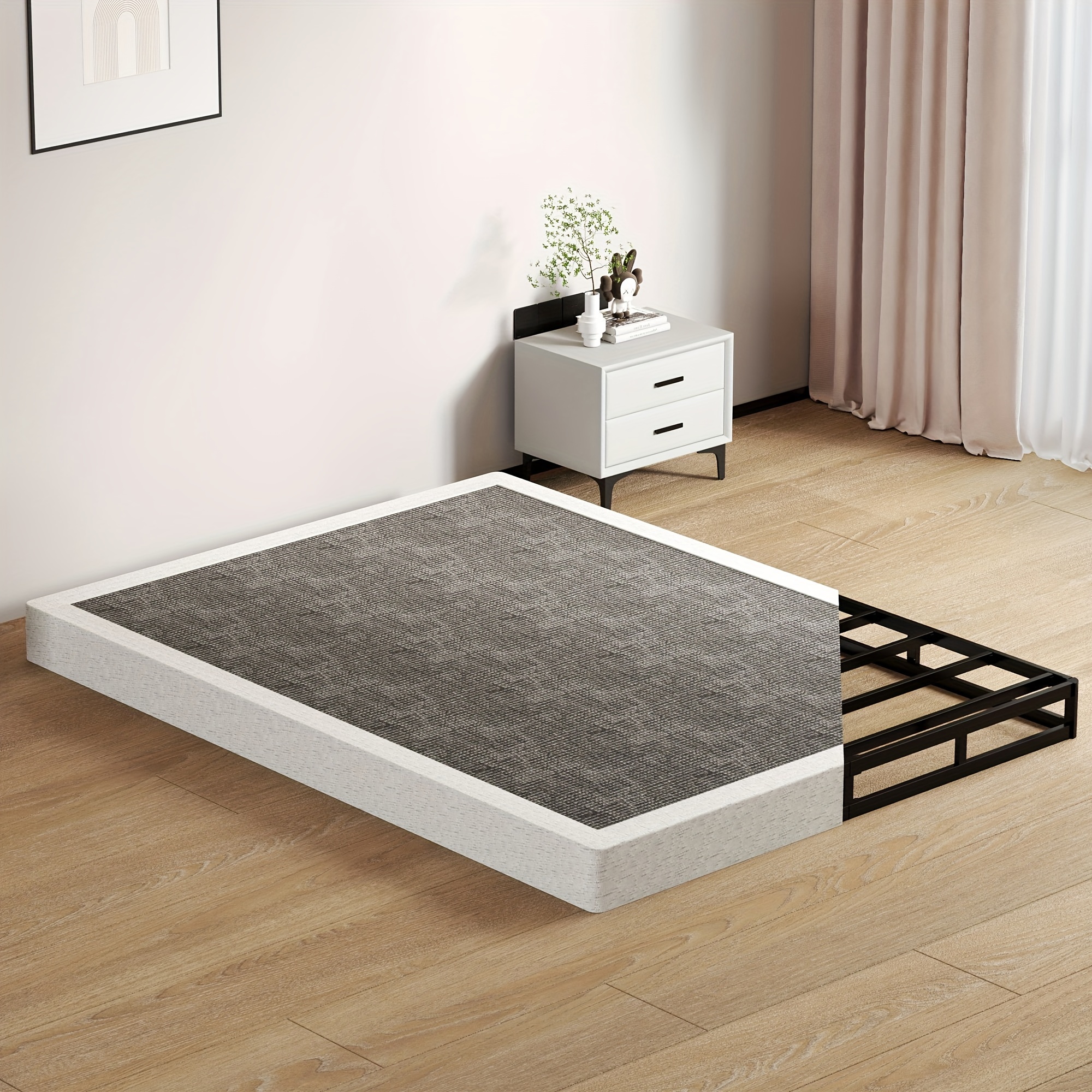 Box Springs - 5 Inch Low Profile Mattress Foundation Heavy Duty Metal Basics Bed Base With Clean Fabric Cover, Easy
Box Springs - 5 Inch Low Profile Mattress Foundation Heavy Duty Metal Basics Bed Base With Clean Fabric Cover, Easy