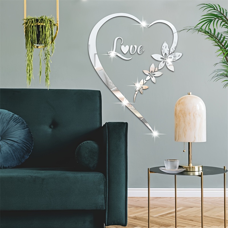 1 Set Elegant 3d Love Heart Acrylic Mirror Wall Stickers With - Self-adhesive, No Power Needed, Living Room Decor & , Mirror Wall Decor
1 Set Elegant 3d Love Heart Acrylic Mirror Wall Stickers With - Self-adhesive, No Power Needed, Living Room Decor & , Mirror Wall Decor