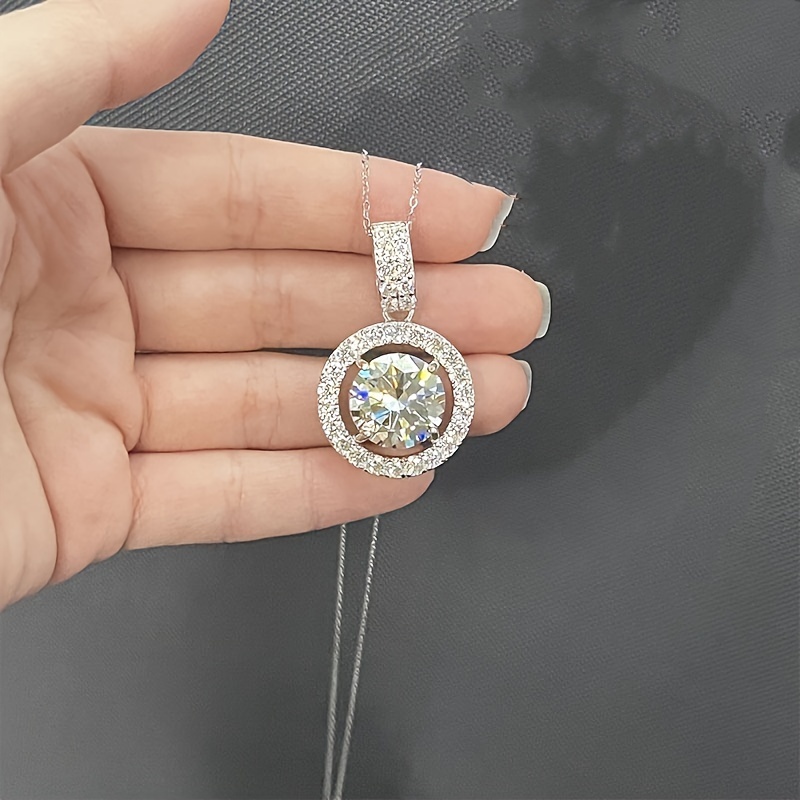 925 Silver High Quality 5 Carat Moissanite Diamond Necklace With Certificate Vvs1-, 3ex Luxurious And Up Gift Bachelorette Party Wedding Must Have Black Friday, Halloween, Christmas Gift
925 Silver High Quality 5 Carat Moissanite Diamond Necklace With Certificate Vvs1-, 3ex Luxurious And Up Gift Bachelorette Party Wedding Must Have Black Friday, Halloween, Christmas Gift