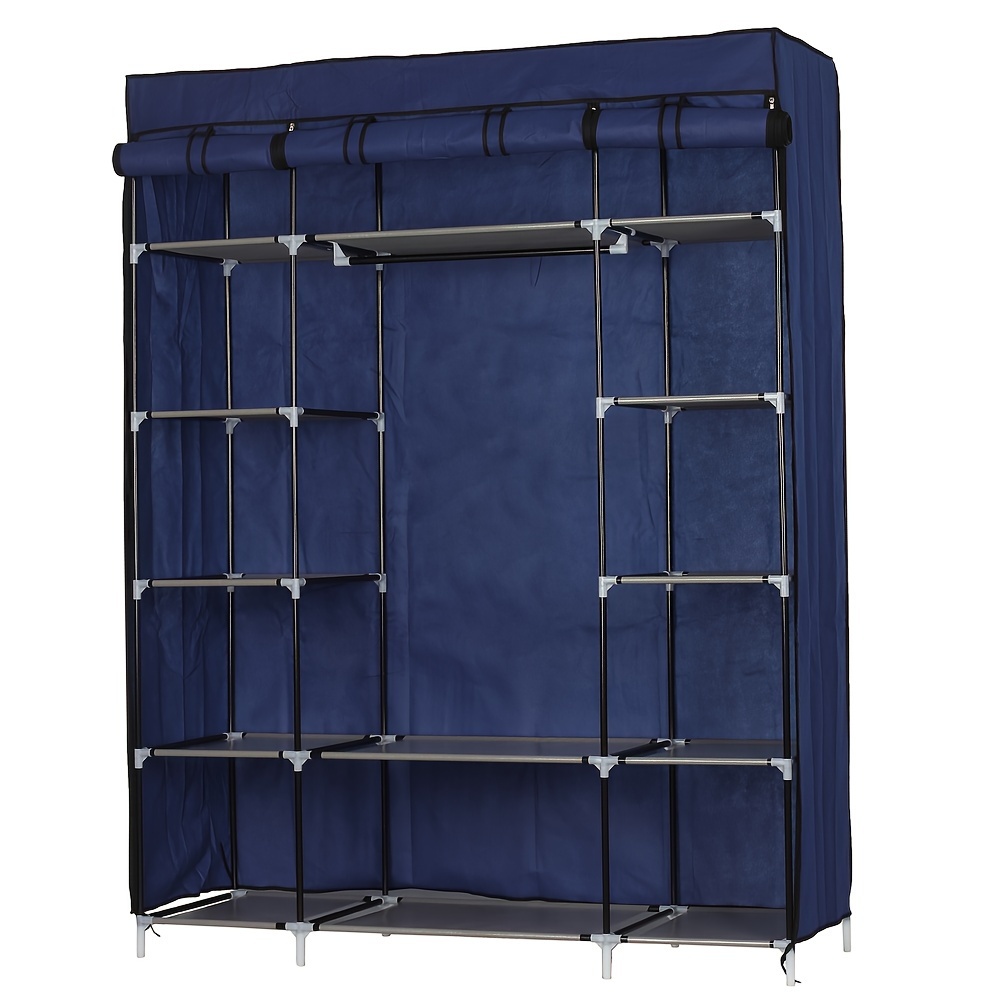 5-layer Navy Blue Non-woven Fabric Wardrobe With 12 Compartments, Portable Closet Organizer For Clothes Storage, Alloy & Plastic Frame, Easy Assembly, 52.4 .1 X 67 Inches, Clothes Organizer Storage
5-layer Navy Blue Non-woven Fabric Wardrobe With 12 Compartments, Portable Closet Organizer For Clothes Storage, Alloy & Plastic Frame, Easy Assembly, 52.4 .1 X 67 Inches, Clothes Organizer Storage