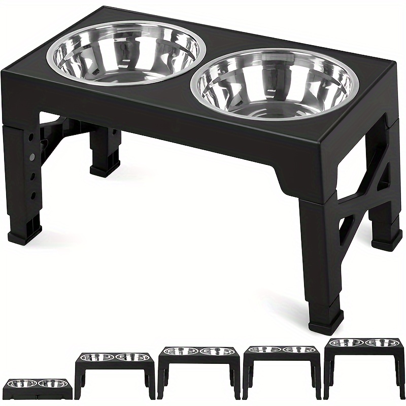 Elevated Dog Bowl, 5 Height-adjustable Raised Dog Bowl Racks With 2 Stainless Steel Food Bowls, Dog Bowl For Large Dogs And Cats (black)
Elevated Dog Bowl, 5 Height-adjustable Raised Dog Bowl Racks With 2 Stainless Steel Food Bowls, Dog Bowl For Large Dogs And Cats (black)