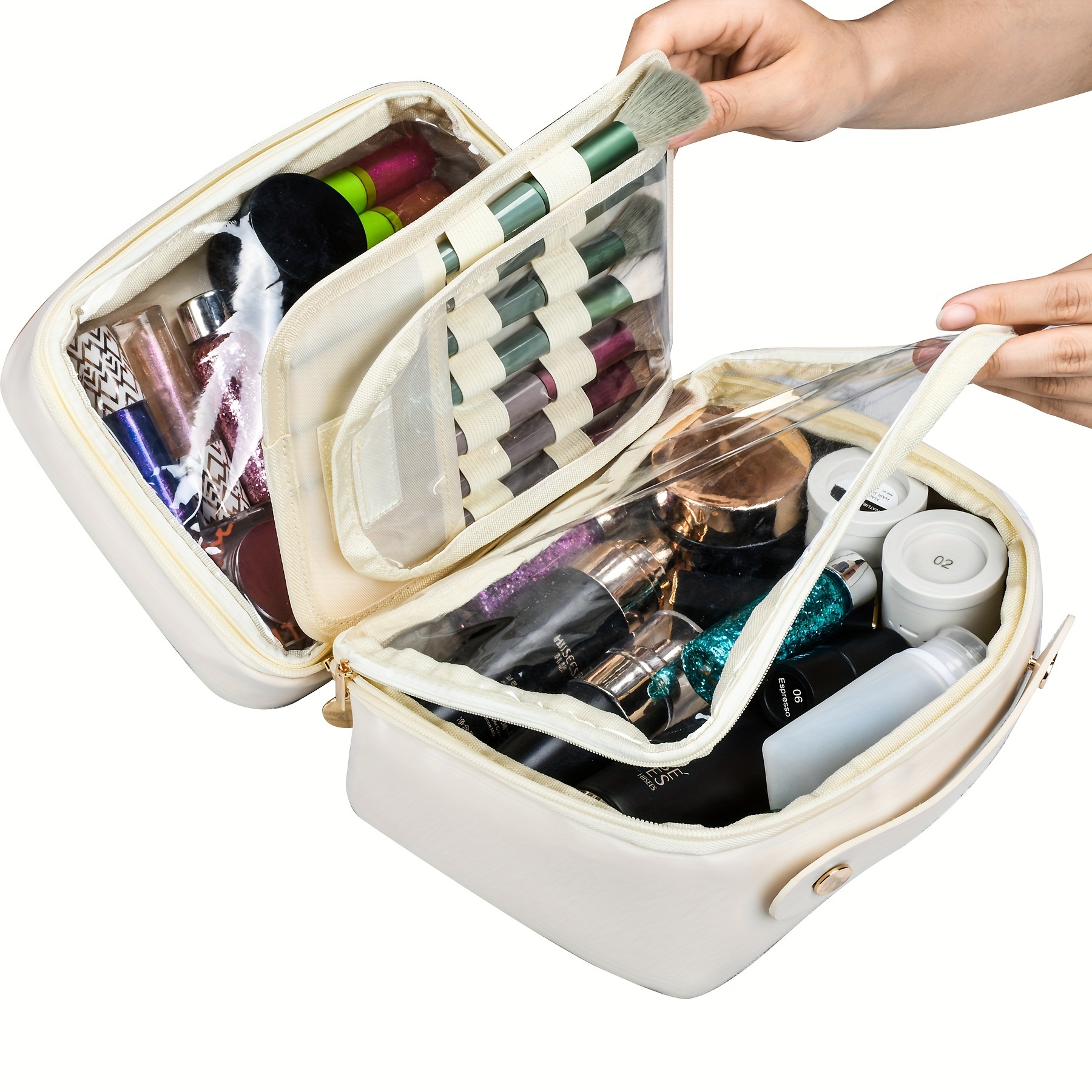 Stylish Women's Double-layer Makeup Bag Cosmetics Tools Storage Bag Portable Travel Storage Makeup Bag Storage Bag Toiletry Bag With Divider Multifunctional Women's Makeup Bag Women's Holiday Gift
Stylish Women's Double-layer Makeup Bag Cosmetics Tools Storage Bag Portable Travel Storage Makeup Bag Storage Bag Toiletry Bag With Divider Multifunctional Women's Makeup Bag Women's Holiday Gift