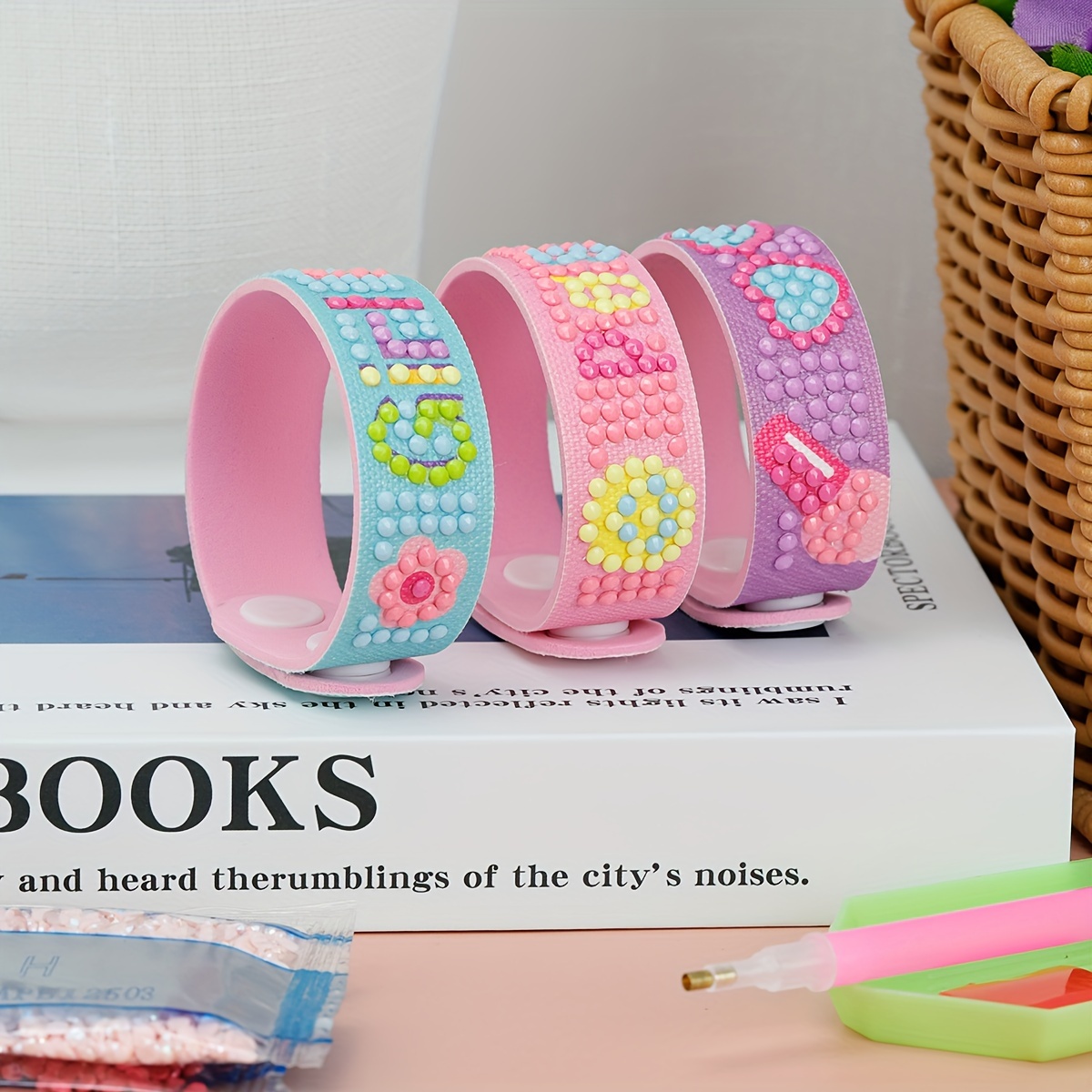 3pcs 5d Diamond Painting Bracelet, Diy Button Bracelet, Diamond Bracelet, Diamond Painting Tool Kit
3pcs 5d Diamond Painting Bracelet, Diy Button Bracelet, Diamond Bracelet, Diamond Painting Tool Kit