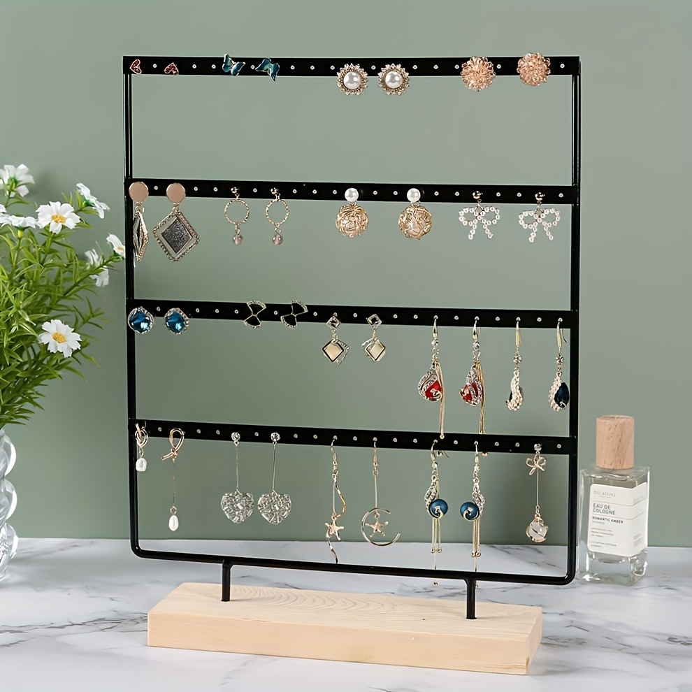 Minimalist 4-tier Iron Jewelry Organizer - Earring Display & Storage Rack, Perfect Christmas Gift For Shoes, Boots, Watches, Best For Christmas
Minimalist 4-tier Iron Jewelry Organizer - Earring Display & Storage Rack, Perfect Christmas Gift For Shoes, Boots, Watches, Best For Christmas