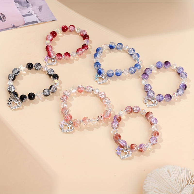 1pc Artificial Crystal Fashion Bracelet, Love Heart, Butterfly Bead Bracelet, Men's Bracelet/party Birthday Gift
1pc Artificial Crystal Fashion Bracelet, Love Heart, Butterfly Bead Bracelet, Men's Bracelet/party Birthday Gift