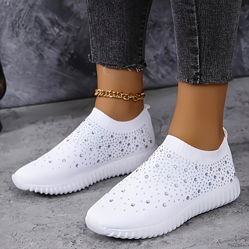 Women's Walking Shoes, Slip-on Camp Shoes, Breathable Sparkling Rhinestone Embellishments, Comfort Footwear
Women's Walking Shoes, Slip-on Camp Shoes, Breathable Sparkling Rhinestone Embellishments, Comfort Footwear