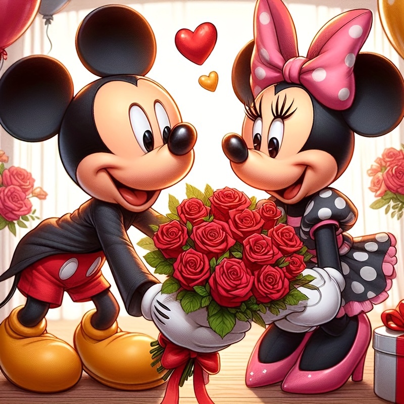 Disney 5d Diy Round Diamond Full Diamond Art Painting Kit Cute Cartoon Anime Couple Mickey Minnie Mosaic Art Pictures Room Home Decor 30x30cm/11.81x11.81in
Disney 5d Diy Round Diamond Full Diamond Art Painting Kit Cute Cartoon Anime Couple Mickey Minnie Mosaic Art Pictures Room Home Decor 30x30cm/11.81x11.81in