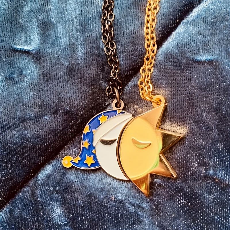 2pcs Bohemian Style Sun Moon Pendant, Zinc Alloy Men's Necklace, Ideal Choice For Gifts
2pcs Bohemian Style Sun Moon Pendant, Zinc Alloy Men's Necklace, Ideal Choice For Gifts