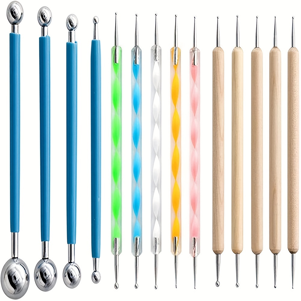 14pcs Stainless Steel Dotting Tool Set For Pottery, Clay Sculpting & Nail Art - Embossing And Modeling Craft Supplies
14pcs Stainless Steel Dotting Tool Set For Pottery, Clay Sculpting & Nail Art - Embossing And Modeling Craft Supplies