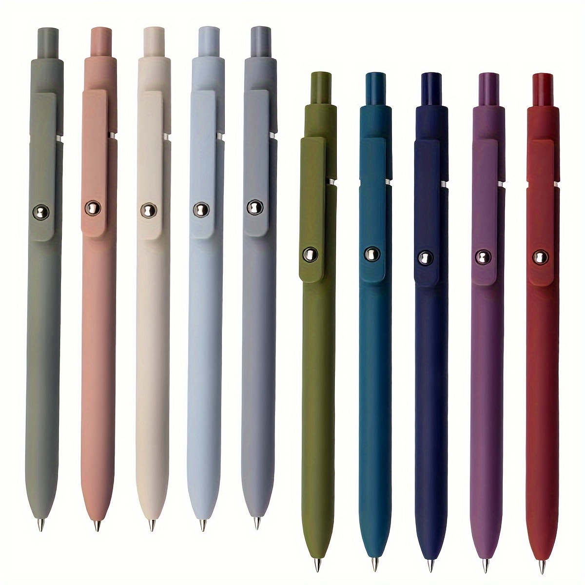 5pcs Retractable Gel Pen, 0.5mm Quick-drying Pen Tip And Smooth Writing, Cute Pen, Diary Aesthetic Pen, Smooth Writing, School Office Home Supplies, Women's Gift, Morandi And Vintage Pen Holder
5pcs Retractable Gel Pen, 0.5mm Quick-drying Pen Tip And Smooth Writing, Cute Pen, Diary Aesthetic Pen, Smooth Writing, School Office Home Supplies, Women's Gift, Morandi And Vintage Pen Holder