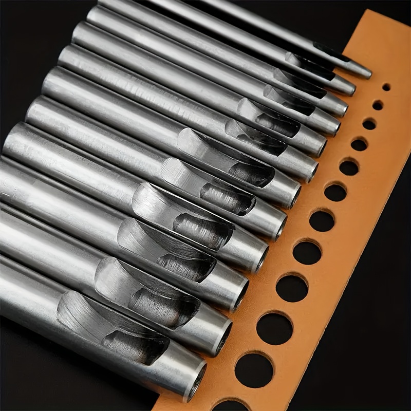 Set Of 6 Leather Punching Tools: Carbon Steel, Sharp Edges, Polished Handles - Ideal For Punching Holes In Leather Straps, Belts, And Papers
Set Of 6 Leather Punching Tools: Carbon Steel, Sharp Edges, Polished Handles - Ideal For Punching Holes In Leather Straps, Belts, And Papers