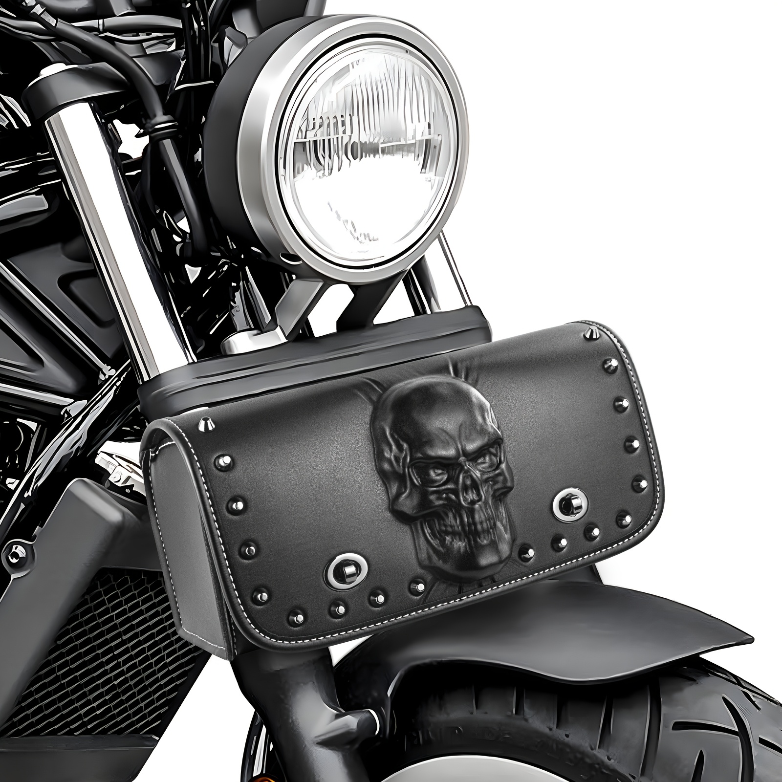 1pc Waterproof Black Leather Motorcycle Handlebar Bag With 3d Design, Adjustable Strap, Compatible With Honda /cmx300, Vt1100, Shadow 1100 - Street-touring Motorcycles Tool Bag
1pc Waterproof Black Leather Motorcycle Handlebar Bag With 3d Design, Adjustable Strap, Compatible With Honda /cmx300, Vt1100, Shadow 1100 - Street-touring Motorcycles Tool Bag