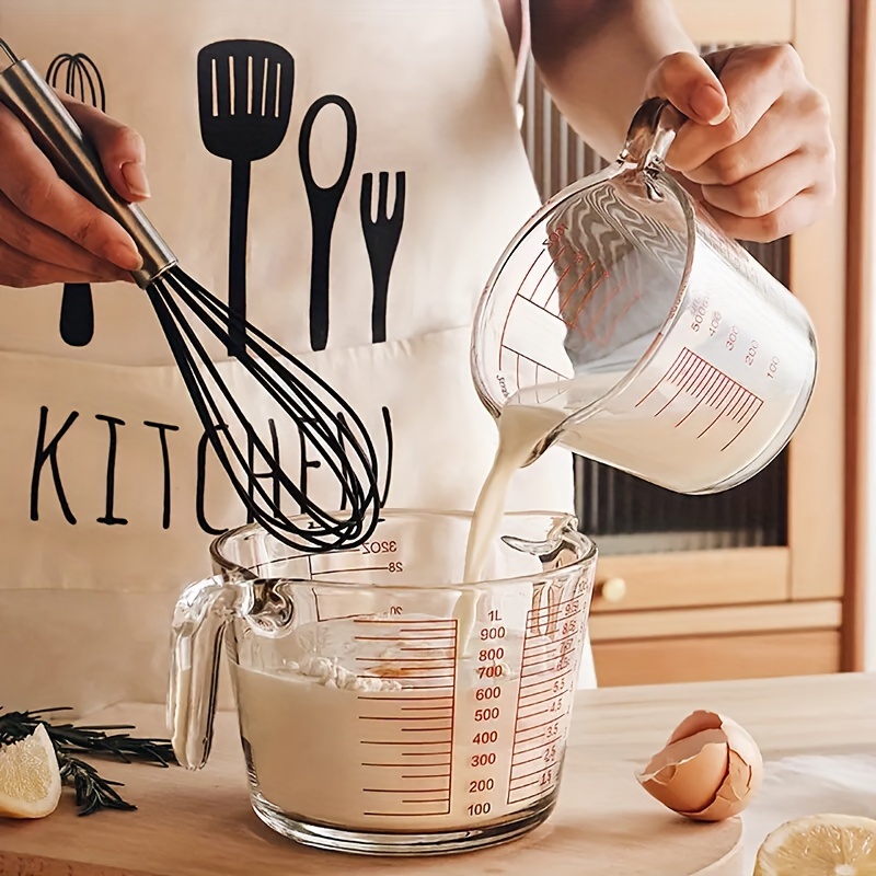 1pc Glass Measuring Cup With Scale & Handle, 16oz/32oz, Microwave Safe, High Temperature Resistant, For Baking, Cooking & Kitchen Use, Suitable For Bakery Pastry Shop Eid Al-adha Mubarak
1pc Glass Measuring Cup With Scale & Handle, 16oz/32oz, Microwave Safe, High Temperature Resistant, For Baking, Cooking & Kitchen Use, Suitable For Bakery Pastry Shop Eid Al-adha Mubarak