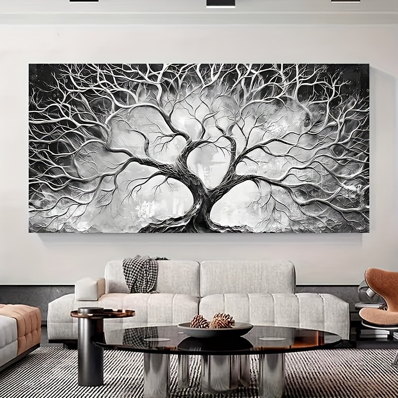 Tree Of Life Canvas Art Print - Black & White, Wall Decor For Living Room, Bedroom, Office - Modern/, 20x39 Inches
Tree Of Life Canvas Art Print - Black & White, Wall Decor For Living Room, Bedroom, Office - Modern/, 20x39 Inches
