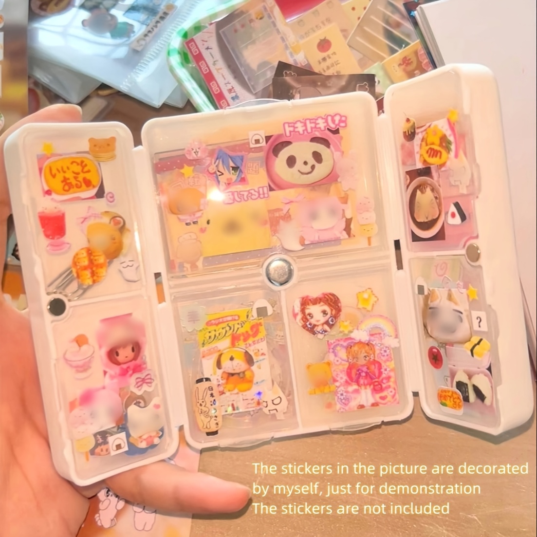 Foldable 7-grid Mini Holder, Multi-functional Portable Plastic Storage Organizer With Decorative Stickers For Office Supplies
Foldable 7-grid Mini Holder, Multi-functional Portable Plastic Storage Organizer With Decorative Stickers For Office Supplies