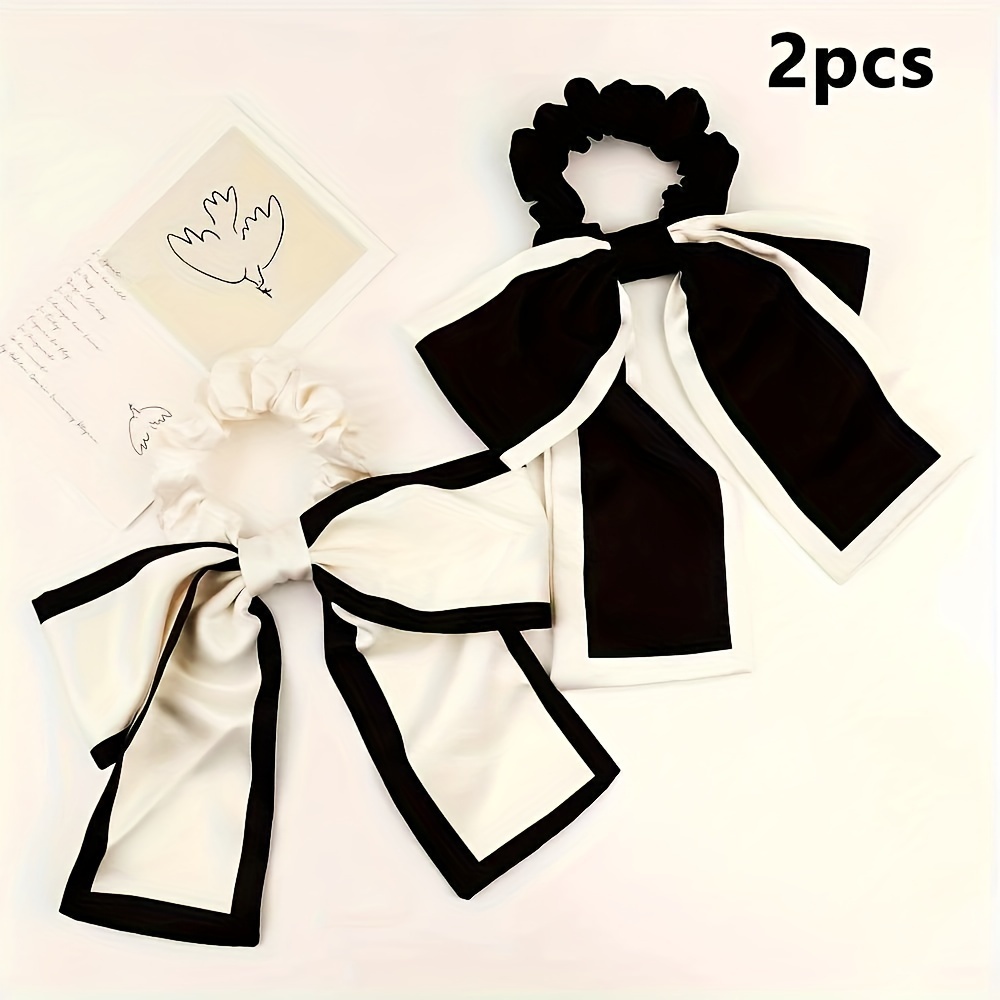 2pcs Elegant Satin Bow Hair Ties With , Print, Fabric Material, Stylish Bowknot Ponytail Holders For And Parties
2pcs Elegant Satin Bow Hair Ties With , Print, Fabric Material, Stylish Bowknot Ponytail Holders For And Parties
