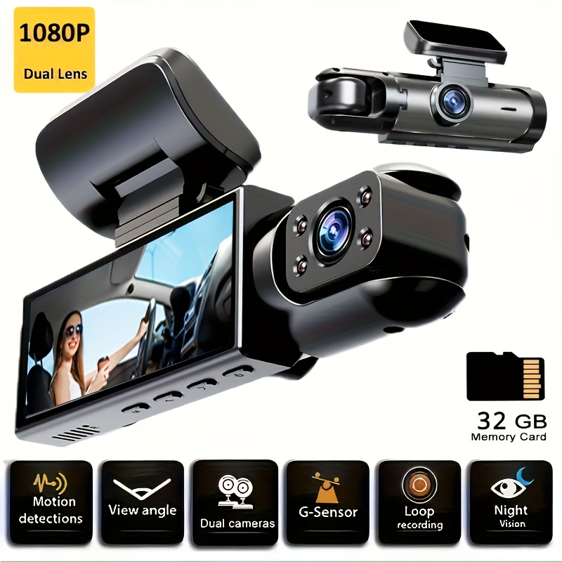 Front And Rear Dual Recording Driving Recorder Hd 1080p Car Dvr With 3.16 Inch Ips Screen Driving Recorder With 32g Tf Card, Christmas, Festival, New Year's Gift
Front And Rear Dual Recording Driving Recorder Hd 1080p Car Dvr With 3.16 Inch Ips Screen Driving Recorder With 32g Tf Card, Christmas, Festival, New Year's Gift