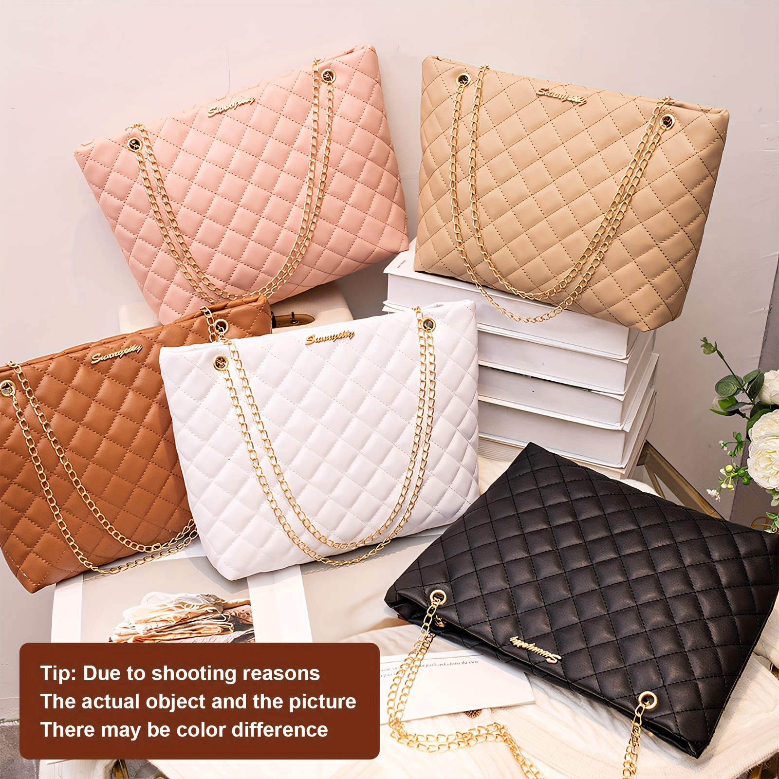 Fashion Plaid Pu Leather Shoulder Bag For Women, Large Capacity Tote Handbag With Buckle Closure And Polyester Lining, Versatile Messenger Crossbody Purse
Fashion Plaid Pu Leather Shoulder Bag For Women, Large Capacity Tote Handbag With Buckle Closure And Polyester Lining, Versatile Messenger Crossbody Purse