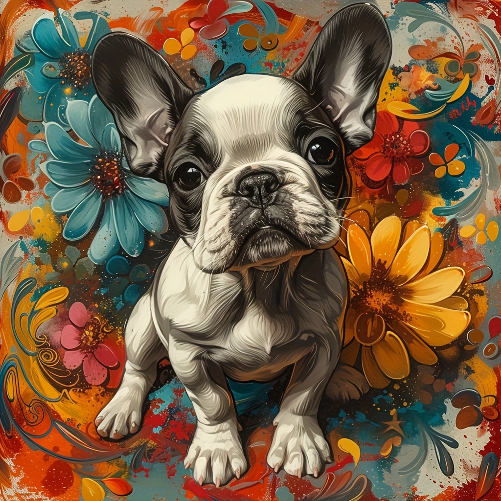 1pc 40x40cm/15.7x15.7in Diy 5d Diamond Art Painting Without Frame, Flowers Puppy Full Rhinestone Painting, Diamond Art Painting Embroidery Kit, Handmade Home Room Office Wall Decor
1pc 40x40cm/15.7x15.7in Diy 5d Diamond Art Painting Without Frame, Flowers Puppy Full Rhinestone Painting, Diamond Art Painting Embroidery Kit, Handmade Home Room Office Wall Decor