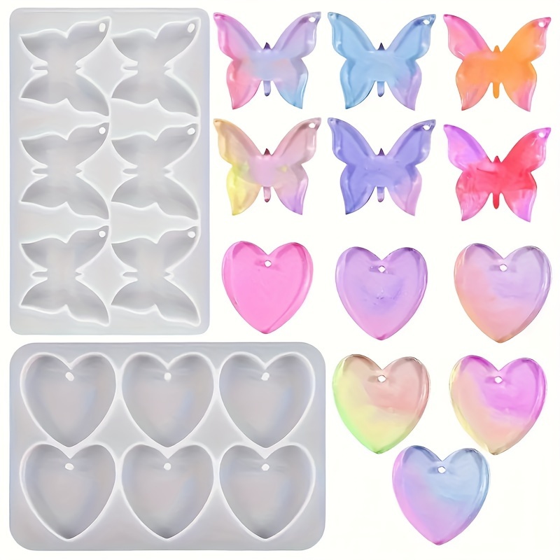 2pcs Silicone & Heart Pendant Molds For Diy Resin Jewelry - Necklaces, Bracelets & Keychains In Pastel Colors - Perfect Handmade Birthday Gift, Jewelry
2pcs Silicone & Heart Pendant Molds For Diy Resin Jewelry - Necklaces, Bracelets & Keychains In Pastel Colors - Perfect Handmade Birthday Gift, Jewelry