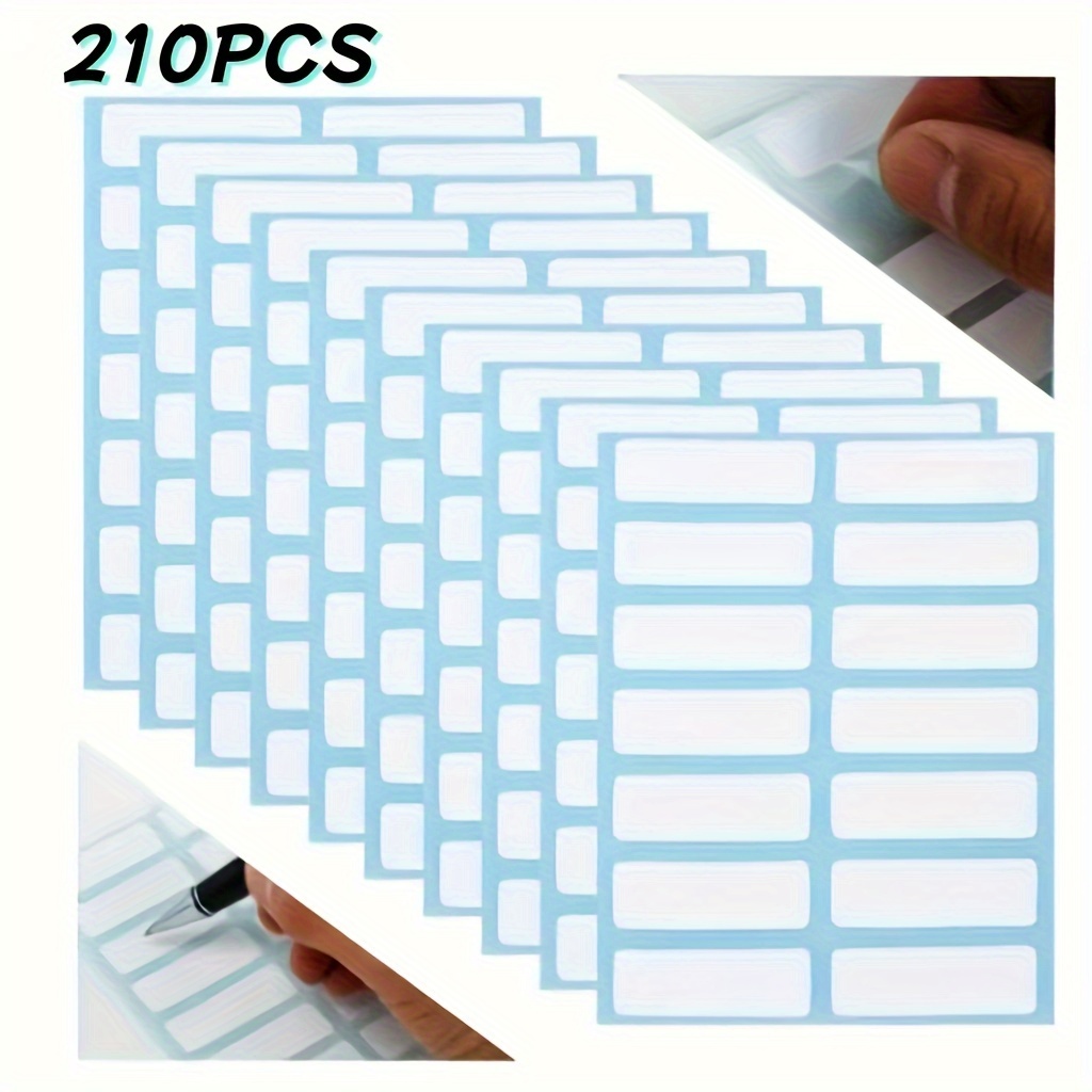 210 Pcs Self-adhesive Blank Labels - Handwritten Name Tags, Office Stationery, Stickers For Organizing, Memo Labeling, Paper Material In English
210 Pcs Self-adhesive Blank Labels - Handwritten Name Tags, Office Stationery, Stickers For Organizing, Memo Labeling, Paper Material In English