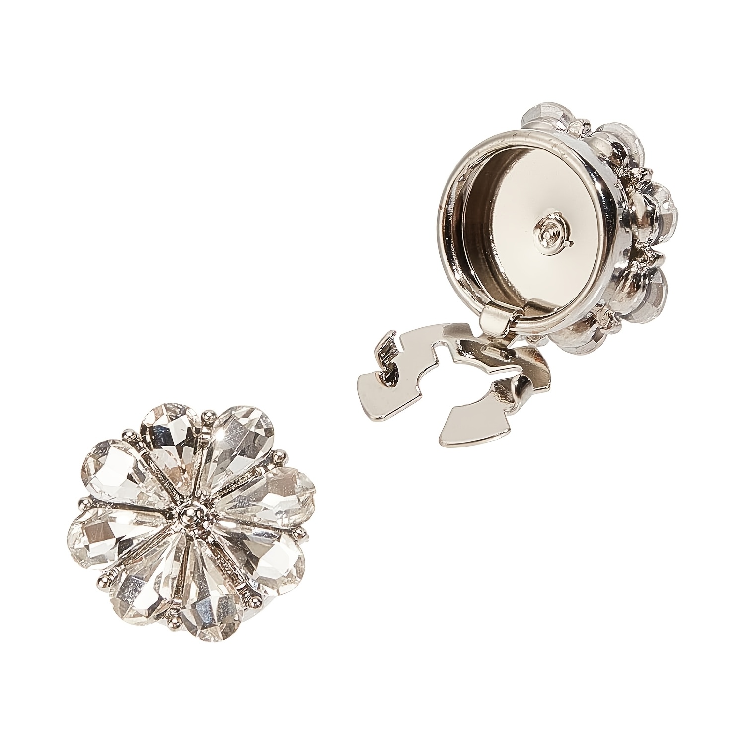 Silvery Rhinestone Buttons Cover, Flower Sleeve Button Cover No Sew Instant Button Clip, Decorative Button Embellishments For Dress Suit Tux Shirt Tuxedo Accessories
Silvery Rhinestone Buttons Cover, Flower Sleeve Button Cover No Sew Instant Button Clip, Decorative Button Embellishments For Dress Suit Tux Shirt Tuxedo Accessories