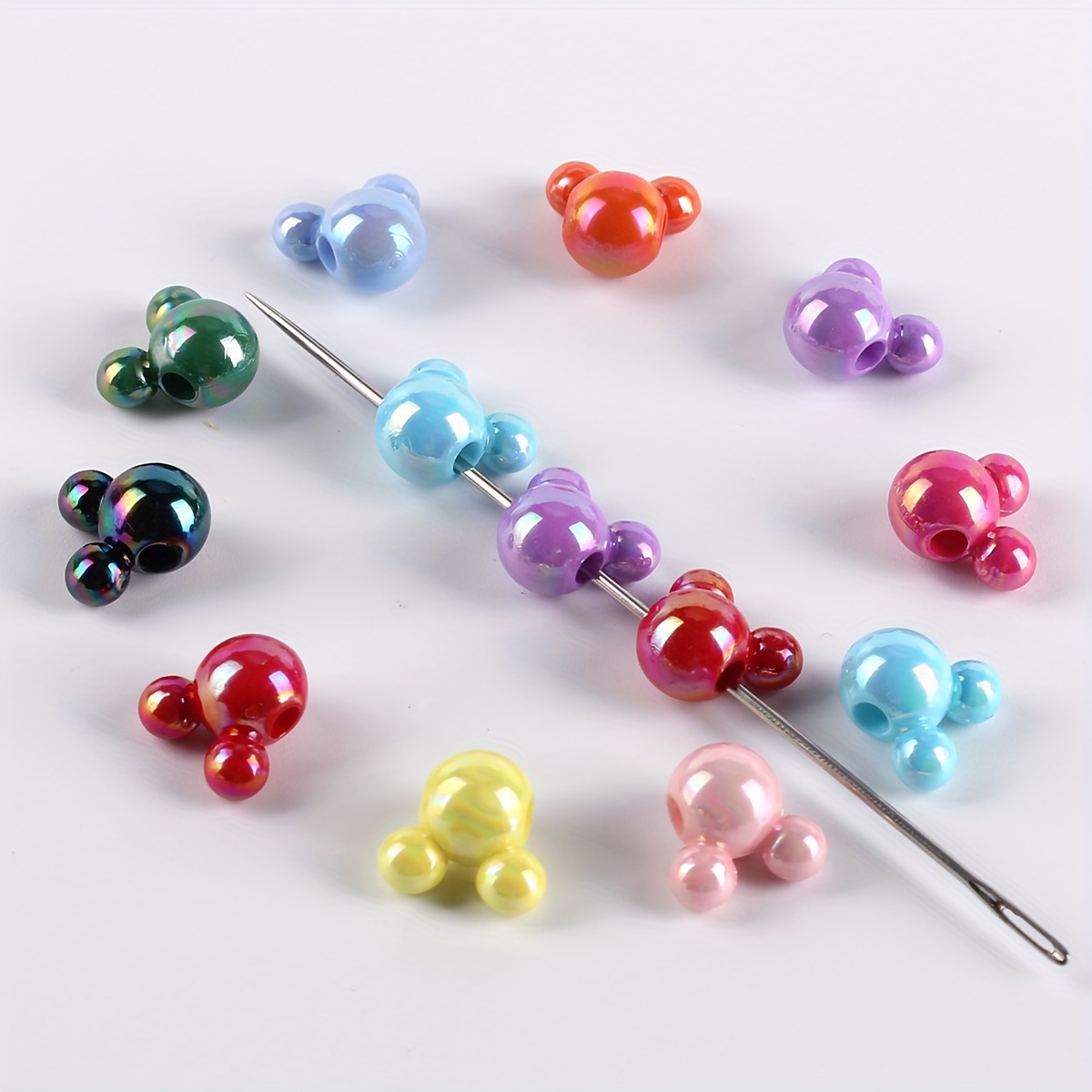 Cartoon Mouse Head Acrylic Jewelry, Set Of 20-ab Color Vertical Hole Beads, Suitable For Diy Bracelets And Jewelry Making
Cartoon Mouse Head Acrylic Jewelry, Set Of 20-ab Color Vertical Hole Beads, Suitable For Diy Bracelets And Jewelry Making