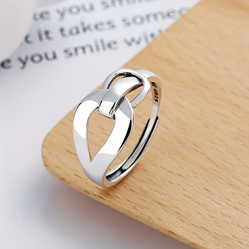 1pc Elegant Sexy 925 Sterling Silver Adjustable Ring, Geometric Design, For Daily & Party Wear, Gift For Girlfriend
1pc Elegant Sexy 925 Sterling Silver Adjustable Ring, Geometric Design, For Daily & Party Wear, Gift For Girlfriend