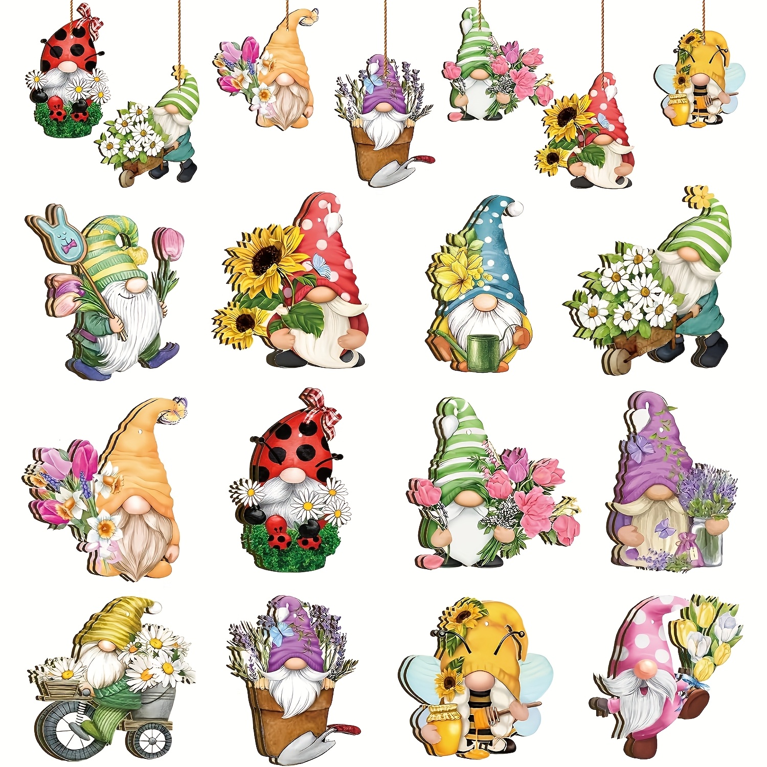 24pcs Wooden Dwarf Flower Hanging Ornaments, Spring Party Decoration, Indoor Outdoor Beach Decoration, No Electricity Required
24pcs Wooden Dwarf Flower Hanging Ornaments, Spring Party Decoration, Indoor Outdoor Beach Decoration, No Electricity Required