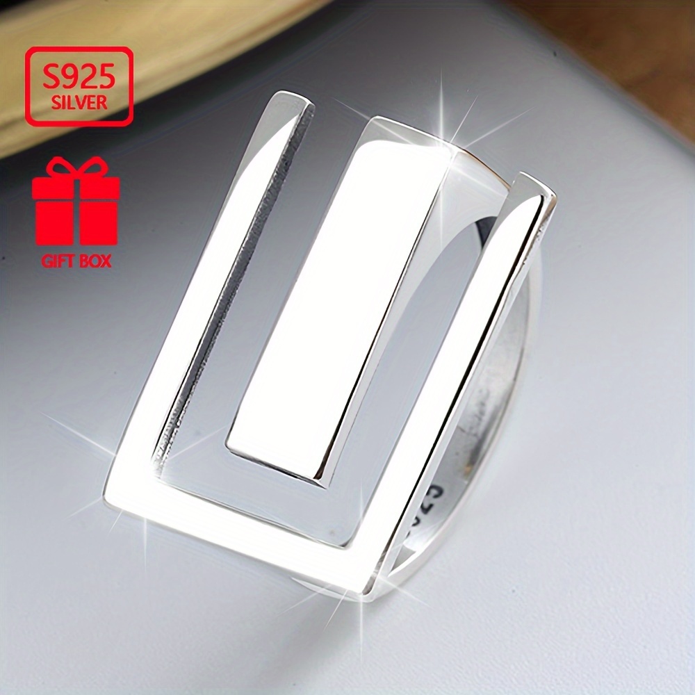 1pc Elegant 925 Sterling Silver Adjustable Geometric For Women - , Daily & Party Wear, All Compatible, 925 Silver Plated Fashion Jewelry
1pc Elegant 925 Sterling Silver Adjustable Geometric For Women - , Daily & Party Wear, All Compatible, 925 Silver Plated Fashion Jewelry