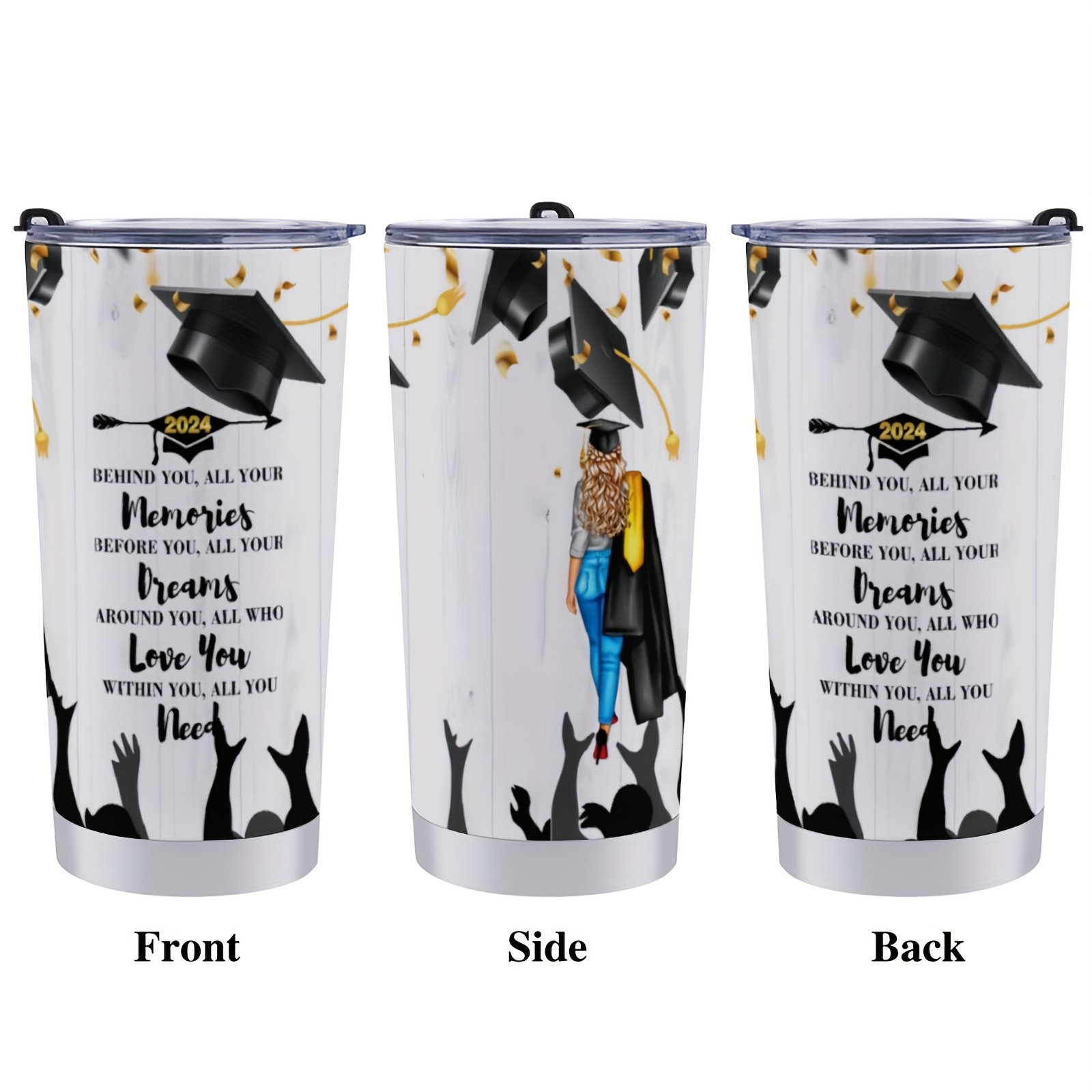 1pc, 20oz, Graduation 2024 Tumbler With Lid And Straw, Stainless Steel Straight Water Bottle, Insulated Water Cups, Summer Winter Drinkware, Outdoor Travel Accessories, Valentine's Day Gifts
1pc, 20oz, Graduation 2024 Tumbler With Lid And Straw, Stainless Steel Straight Water Bottle, Insulated Water Cups, Summer Winter Drinkware, Outdoor Travel Accessories, Valentine's Day Gifts
