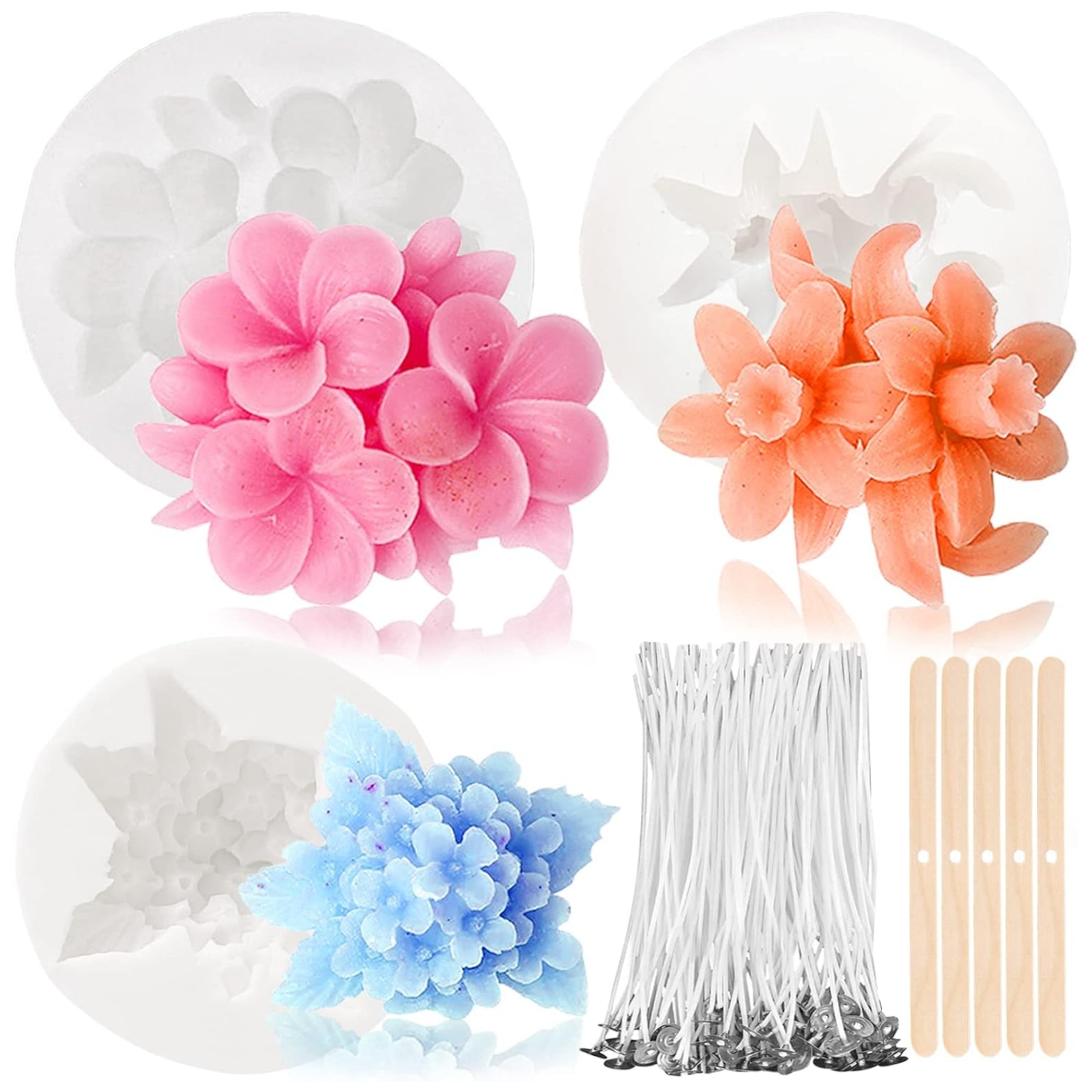 3pcs Silicone Moulds, Candle Moulds For Casting, Candle Moulds, Flower Bubble Candle Moulds With Candle Wicks & 5 Wick Holders
3pcs Silicone Moulds, Candle Moulds For Casting, Candle Moulds, Flower Bubble Candle Moulds With Candle Wicks & 5 Wick Holders