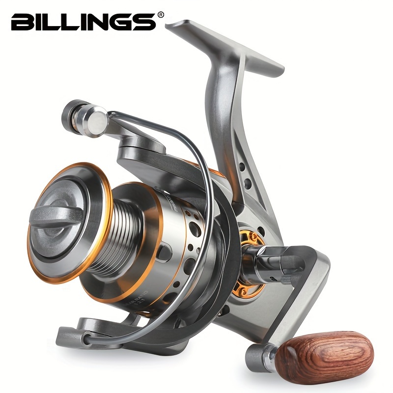 Billings 1000~7000 Series, 5.2:1 Gear Ratio, 26lb Max Drag, Aluminum Alloy Metal Spool, Spinning Fishing Reel, For Freshwater And Saltwater
Billings 1000~7000 Series, 5.2:1 Gear Ratio, 26lb Max Drag, Aluminum Alloy Metal Spool, Spinning Fishing Reel, For Freshwater And Saltwater