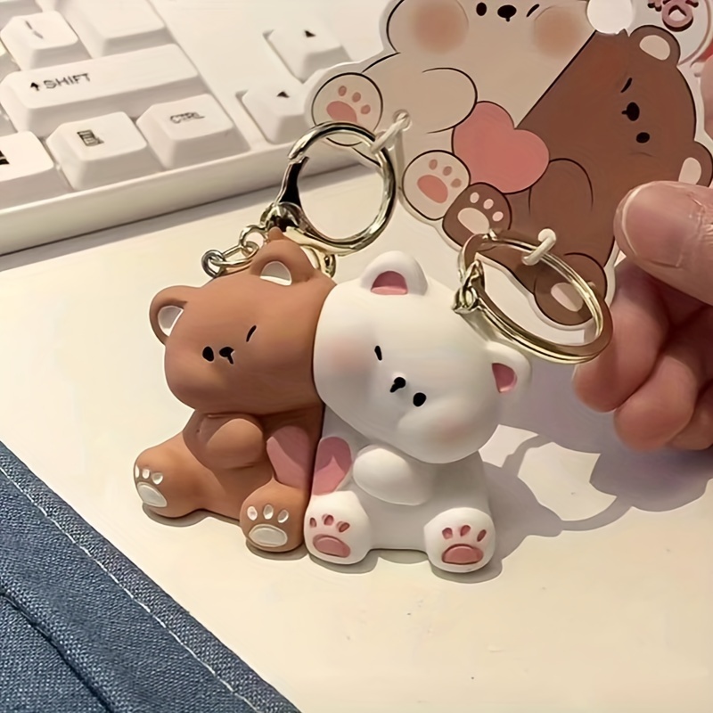 Adorable Cartoon Bear & Heart Couple Keychain - Stainless Steel, Magnetic Love Charm For Bags & Backpacks - Perfect Valentine's Gift
Adorable Cartoon Bear & Heart Couple Keychain - Stainless Steel, Magnetic Love Charm For Bags & Backpacks - Perfect Valentine's Gift