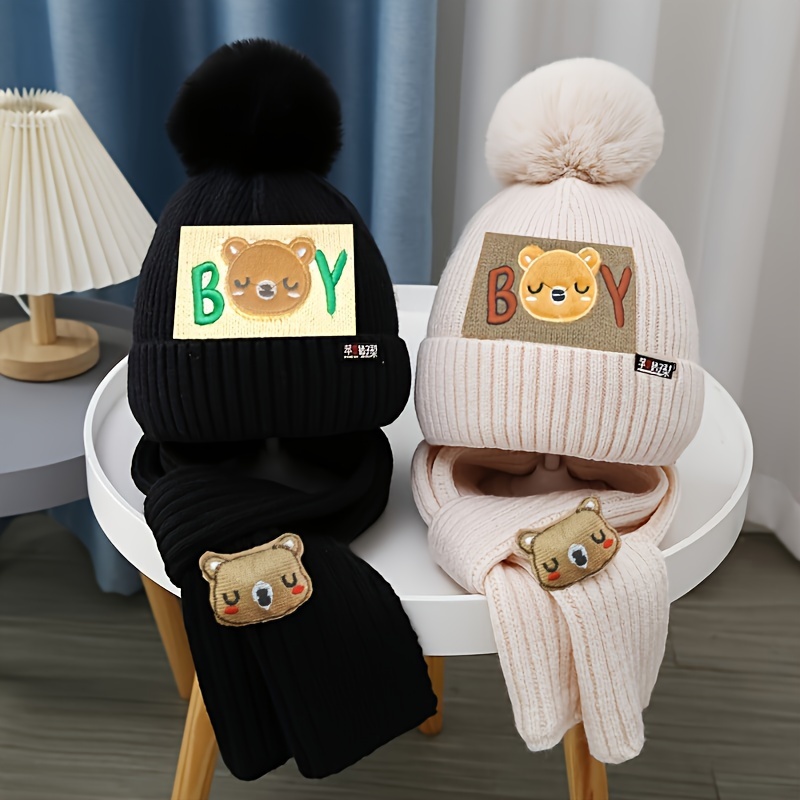 Girls' Knit Polyester Animal-themed Hat And Scarf Set With Lightweight , Suitable For - Fitted Headwear For 15+, Hand Washable - Black
Girls' Knit Polyester Animal-themed Hat And Scarf Set With Lightweight , Suitable For - Fitted Headwear For 15+, Hand Washable - Black