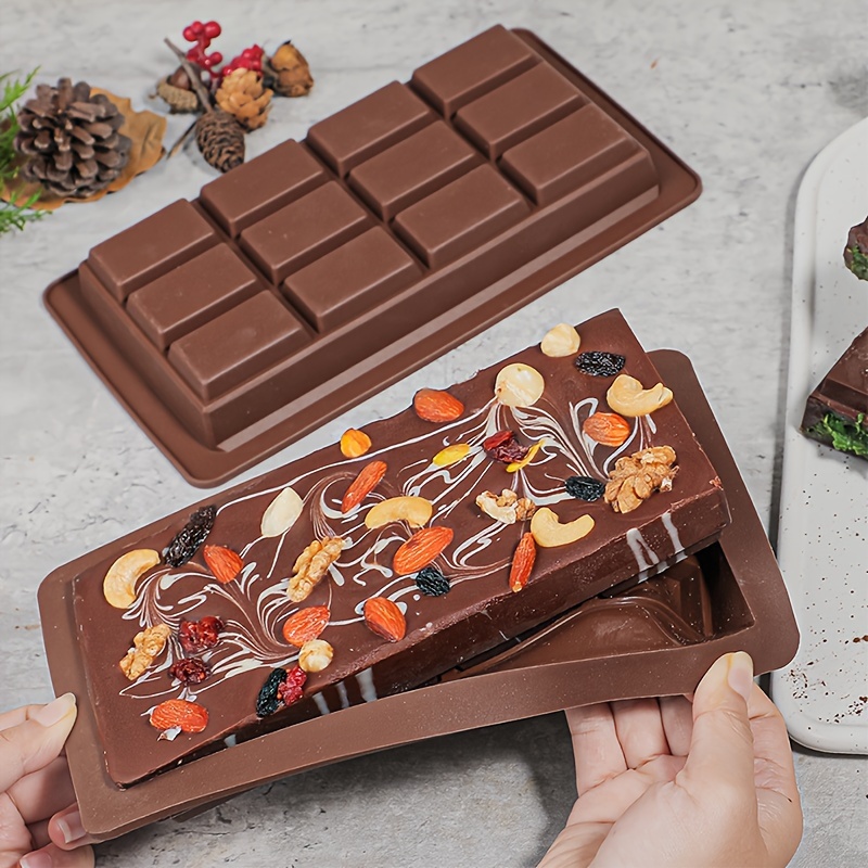 1 Inch Deep Chocolate Bar Mold With 12 Buckles, Large Size 1pc Or 2pcs Thick Silicone Chocolate Bar Mold, Used For Filling Large Dubai Chocolate Bar Mold, Very Suitable For Filling Knafeh Pistachios
1 Inch Deep Chocolate Bar Mold With 12 Buckles, Large Size 1pc Or 2pcs Thick Silicone Chocolate Bar Mold, Used For Filling Large Dubai Chocolate Bar Mold, Very Suitable For Filling Knafeh Pistachios