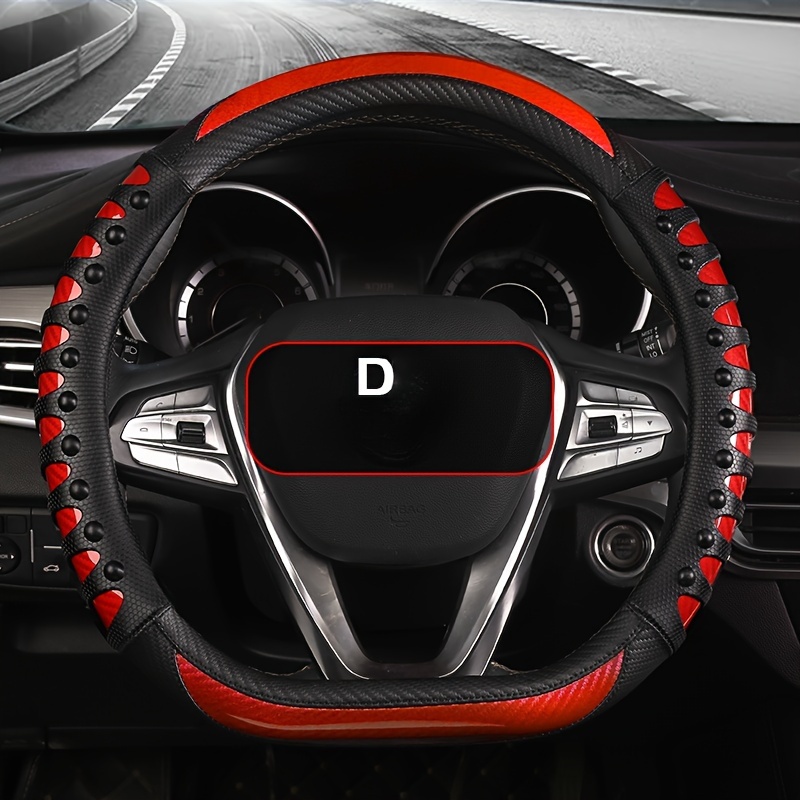 Style Carbon Fiber Print Pu Leather Steering Wheel Cover With Breathable Anti-slip Protector, D-shaped Handlebar Grip For All , Accessory | Sporty Look Accessory | Pu Leather Cover
Style Carbon Fiber Print Pu Leather Steering Wheel Cover With Breathable Anti-slip Protector, D-shaped Handlebar Grip For All , Accessory | Sporty Look Accessory | Pu Leather Cover