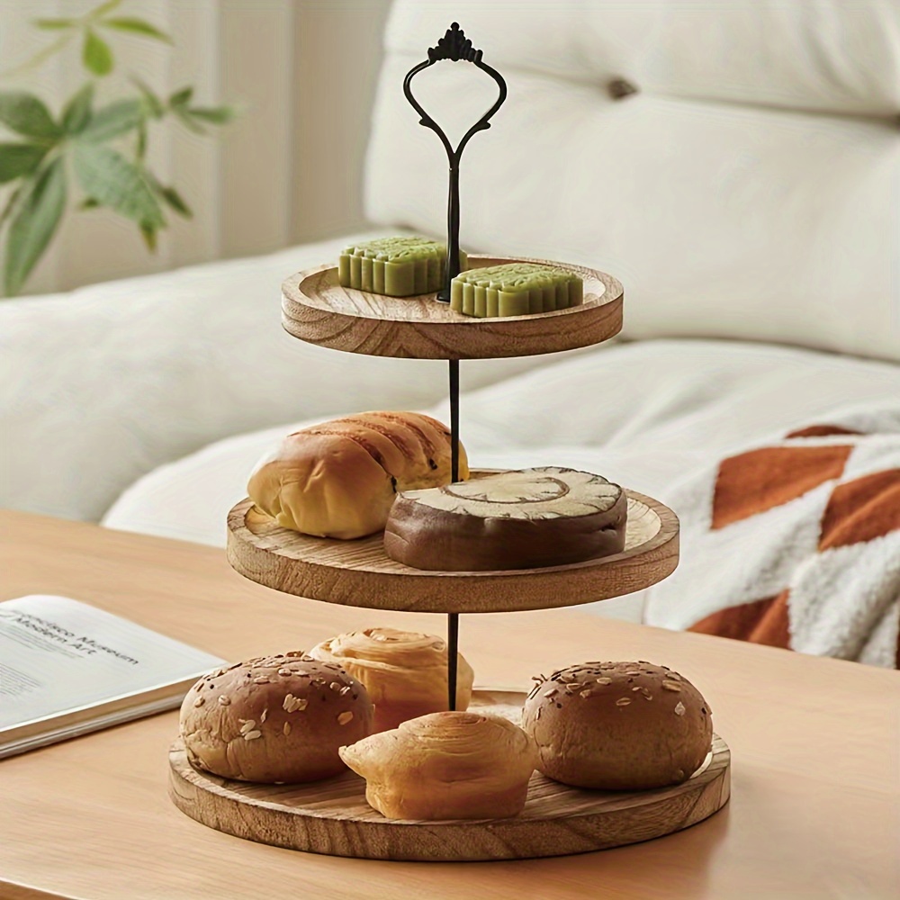 3-tier Wooden Breakfast Serving Tray - Multi-layer Cake Stand With Snack Dessert Fruit Platter For Living Room Coffee Table, Home Countertop Decor Storage Rack Organizer Box
3-tier Wooden Breakfast Serving Tray - Multi-layer Cake Stand With Snack Dessert Fruit Platter For Living Room Coffee Table, Home Countertop Decor Storage Rack Organizer Box