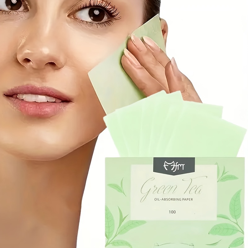 100pcs/set, Green Tea Oil Absorbing Sheets - Facial Blotting Papers For Oily Skin Care, Essential Makeup Accessory, Instant Refresh And Shine Control
100pcs/set, Green Tea Oil Absorbing Sheets - Facial Blotting Papers For Oily Skin Care, Essential Makeup Accessory, Instant Refresh And Shine Control