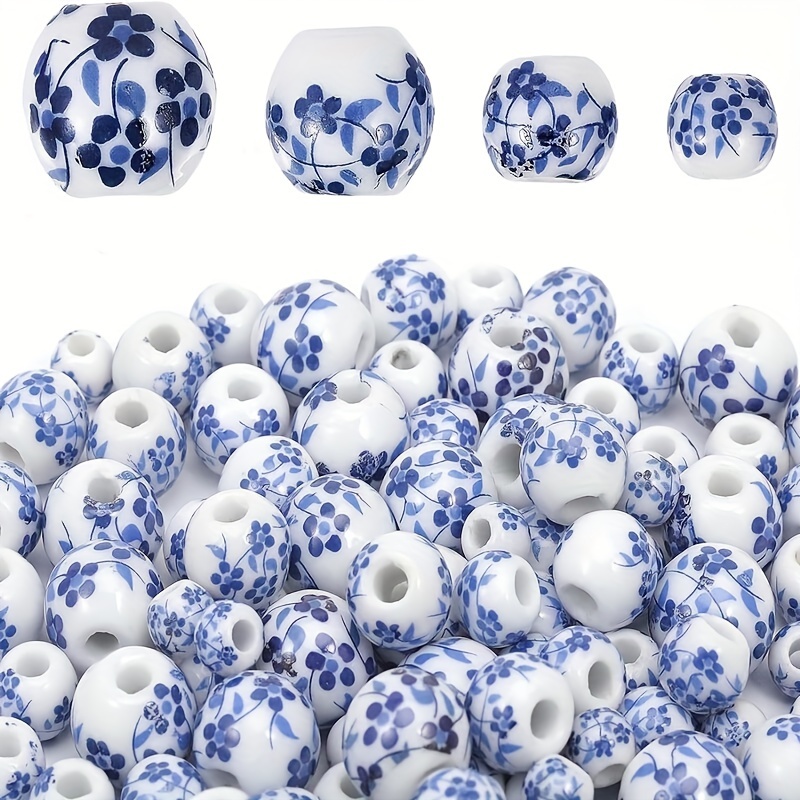 100pcs Vintage Blue & White Orchid Ceramic Beads - Ideal For Diy Jewelry, Bracelets, Necklaces, And Home Decor Crafts
100pcs Vintage Blue & White Orchid Ceramic Beads - Ideal For Diy Jewelry, Bracelets, Necklaces, And Home Decor Crafts